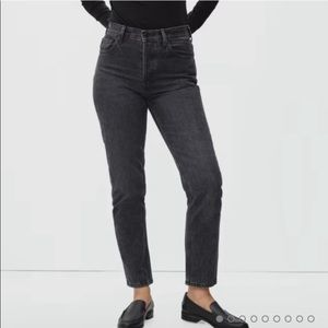 Everlane The Cheeky Jean Crop Washed Black Straight Leg Denim Size 25